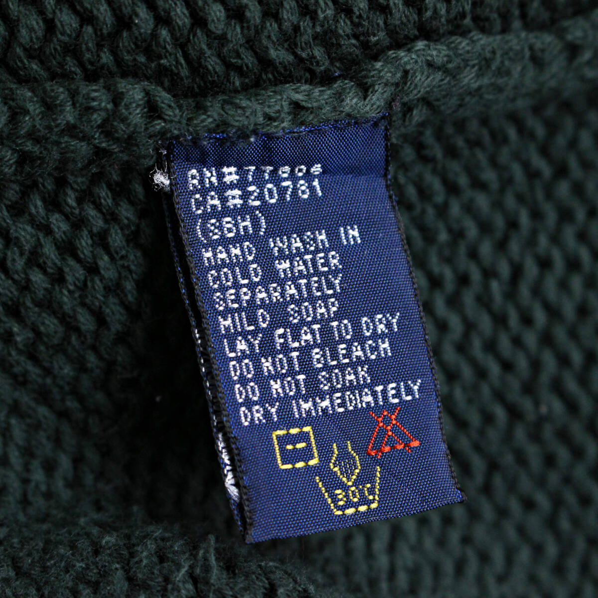 【TOMMY HILFIGER】90sならではの肉厚コットンニット クレスト刺しゅう ビンテージ トミーヒルフィガー_画像7