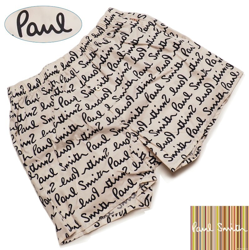 新品正規(guī)品 Paul Smith ポールスミス ロゴ トランクス/アンダーウェアMオフホワイト(011) 30-2614