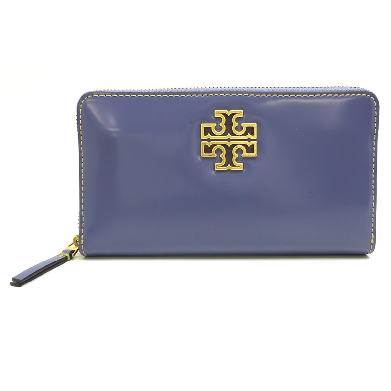［飯能本店］Tory Burch トリーバーチ ラウンドファスナー財(cái)布 長財(cái)布 レザー ブルー レディース DH78398