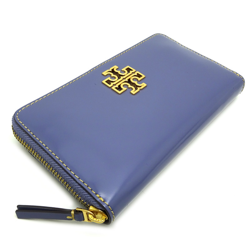 ［飯能本店］Tory Burch トリーバーチ ラウンドファスナー財(cái)布 長財(cái)布 レザー ブルー レディース DH78398
