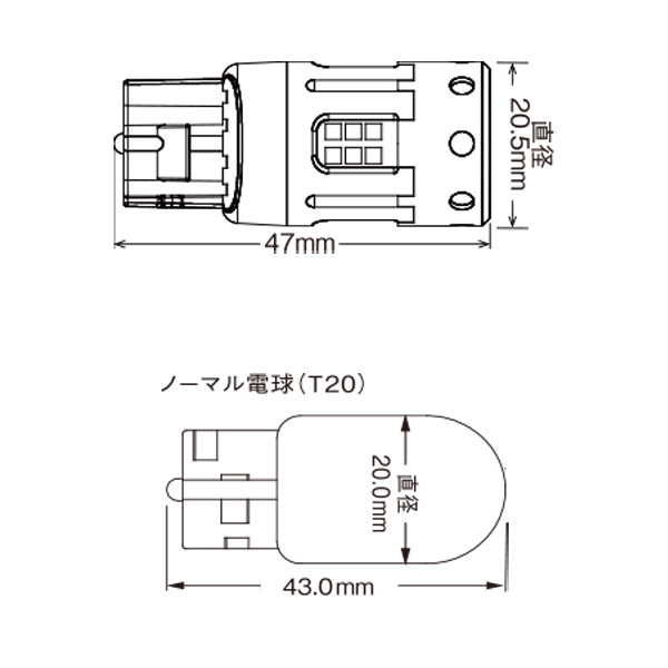 RACING GEAR ウインカーランプ専用LEDバルブ リア ワゴンRソリオ MA64S/MA34S ハロゲンヘッドランプ車 H14.6～H17.7 品番:RGH-P621