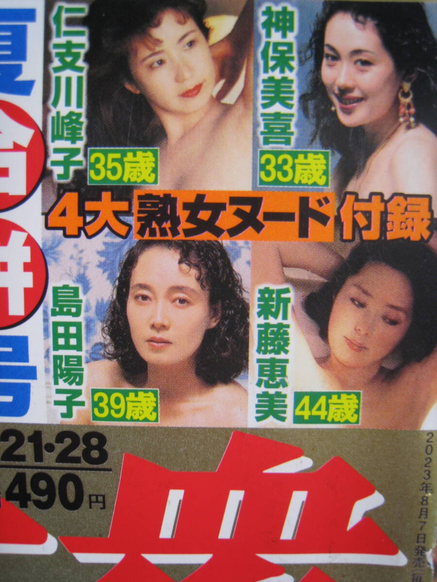 新藤恵美ヌード画像 新品】【未使用】【非売品】【未開封】神保美喜/新藤恵美/島田陽子ほか『ニッポン4大スター女優 最高の「熟女ヌード」大全』（袋とじ）(タレント)｜売買されたオークション情報、Yahoo!オークション(旧ヤフオク!)  の商品情報をアーカイブ公開 - オークファン（aucfan.com）