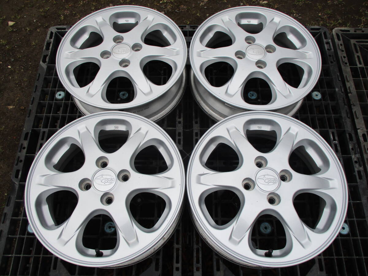 希少 スバル R1 純正 15インチ 4穴 100 4.5J 45 スバル 流用 スタッドレス など