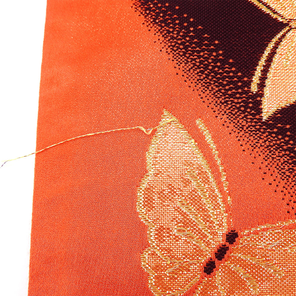 б/у двойной пояс obi "Семь, пять, три" для полиэстер . цвет чёрный детский рука . бабочка японский костюм . одежда японская одежда кимоно