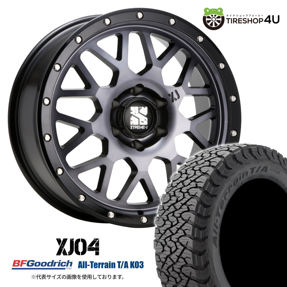 4本セット エクストリームＪ XJ04 20x8.5J 6/139.7 +18 GBM BFグッドリッチ オールテレーン KO3 285/55R20 ブラックレター トライトン