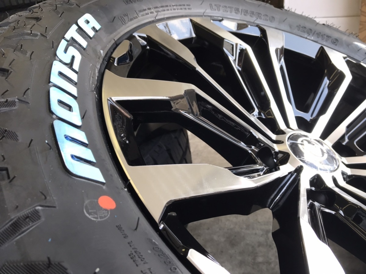 4本セット レーベンハート GXL106 20x8.5J 6/139.7 +20 MONSTA モンスタ マッドウォーリア M/T 275/55R20 ホワイトレター FJクルーザー