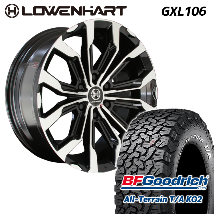 4本セット レーベンハート GXL106 20x8.5J 6/139.7 +20 BFグッドリッチ オールテレーン KO2 275/55R20 ブラックレター FJクルーザー プラド