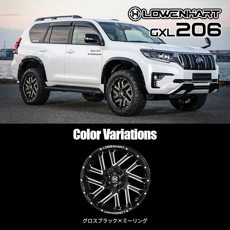 4本セット レーベンハート GXL206 20x8.5J 6/139.7 +20 ヨコハマ ジオランダー A/T4 G018 275/55R20 ブラックレター トライトン カスタム