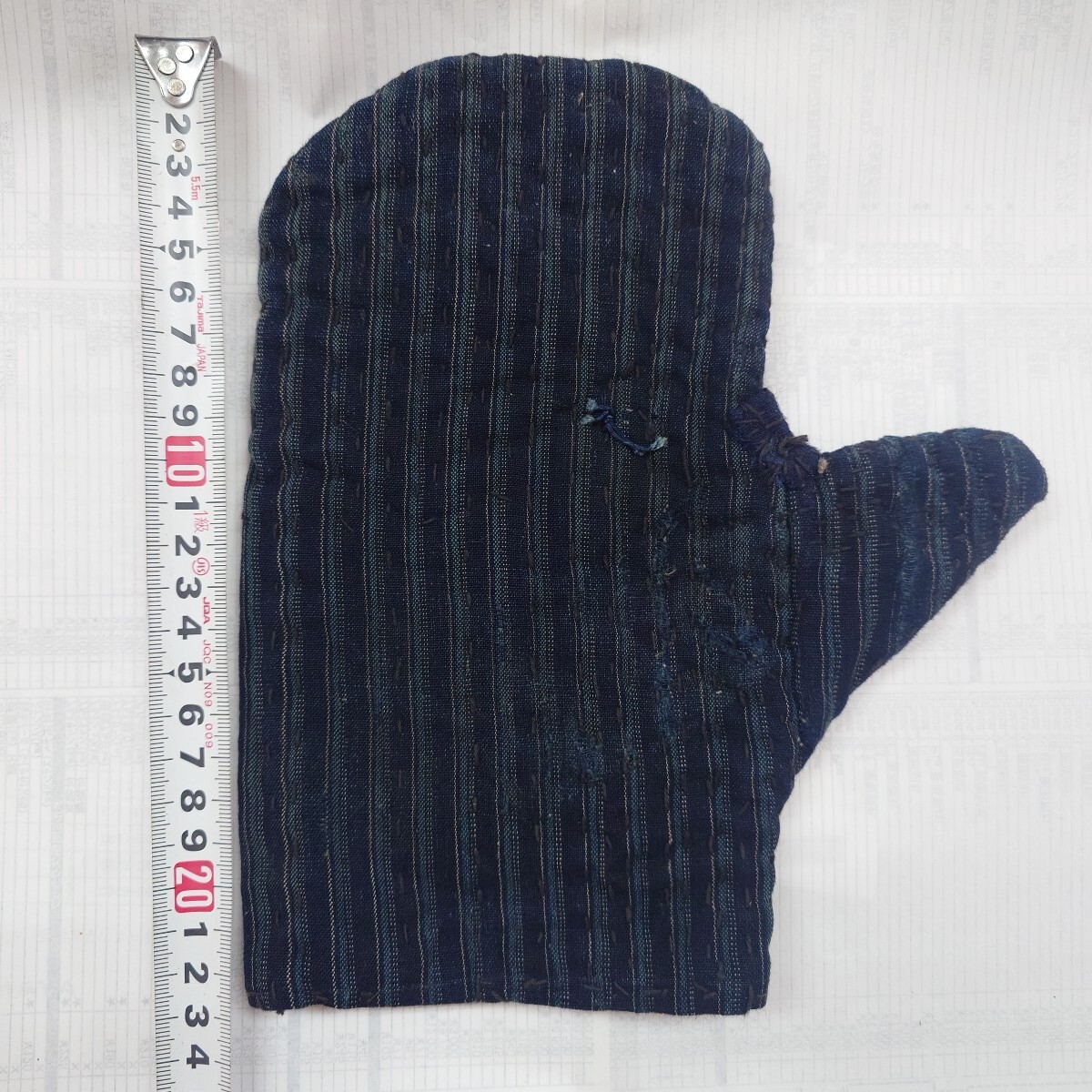 蔵出し 昭和レトロ アンティーク ミトン 鍋つかみ キッチンミトン 手袋 着物 リメイク インテリア_画像2