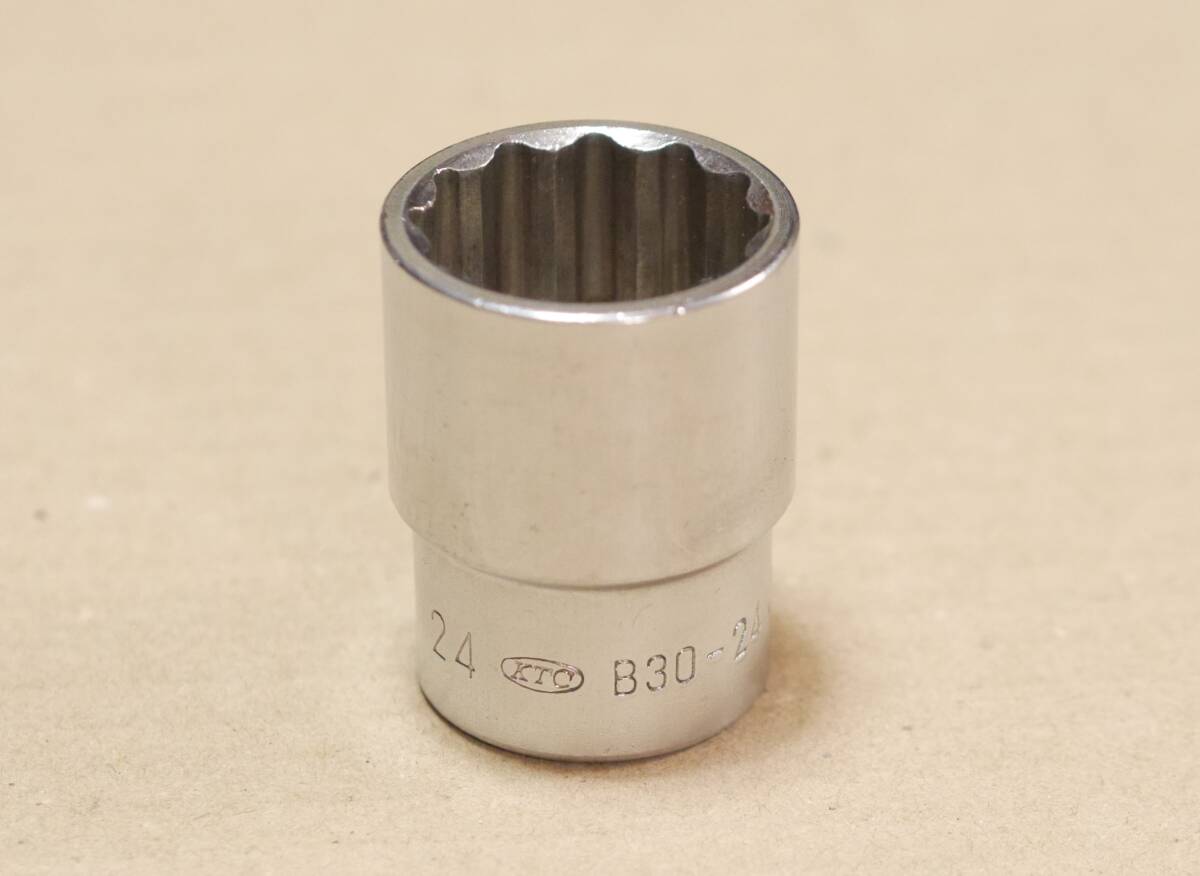 KTC 24 mm 差込角 12.7 mm 1/2 inch 12角 ソケット B30-24 舊ロゴ 検) B4-24W B4-24 TONE トネ 4D-24 4S-24 Ko-ken koken コーケン