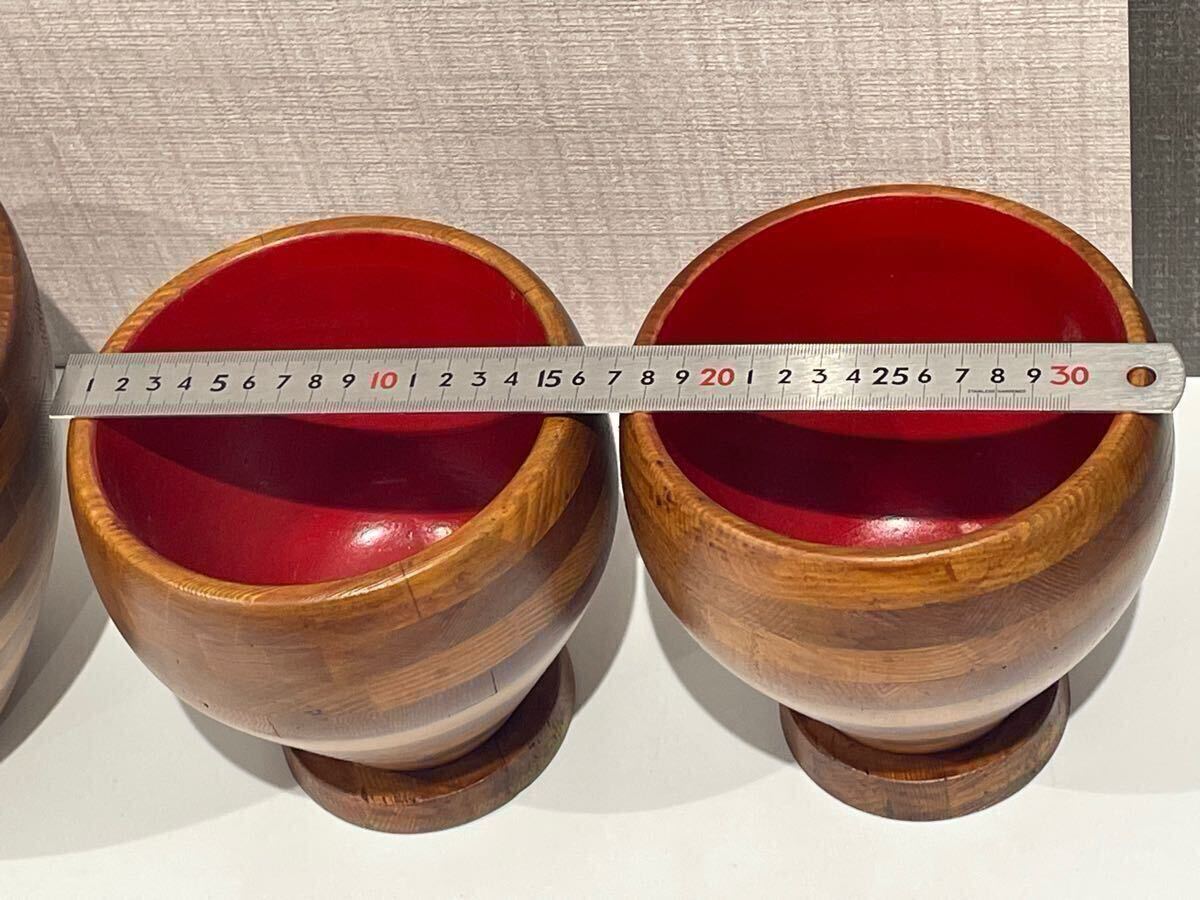 ハンドメイド 木工品 欅 フルーツ盛り皿 手作り 計3点_画像4
