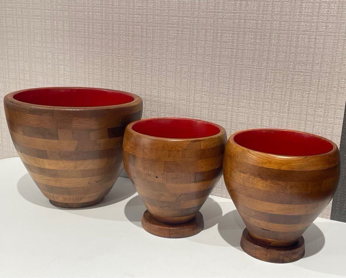 ハンドメイド 木工品 欅 フルーツ盛り皿 手作り 計3点_画像6