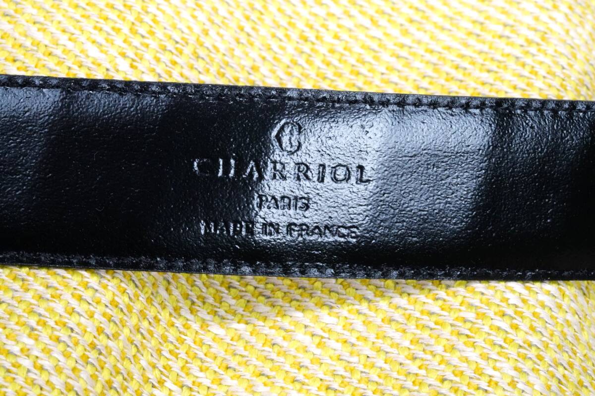 シャリオール　CHARRIOL　黒　ベルト　フランス制　未使用　ケーブルバックル　ゴールドシルバー