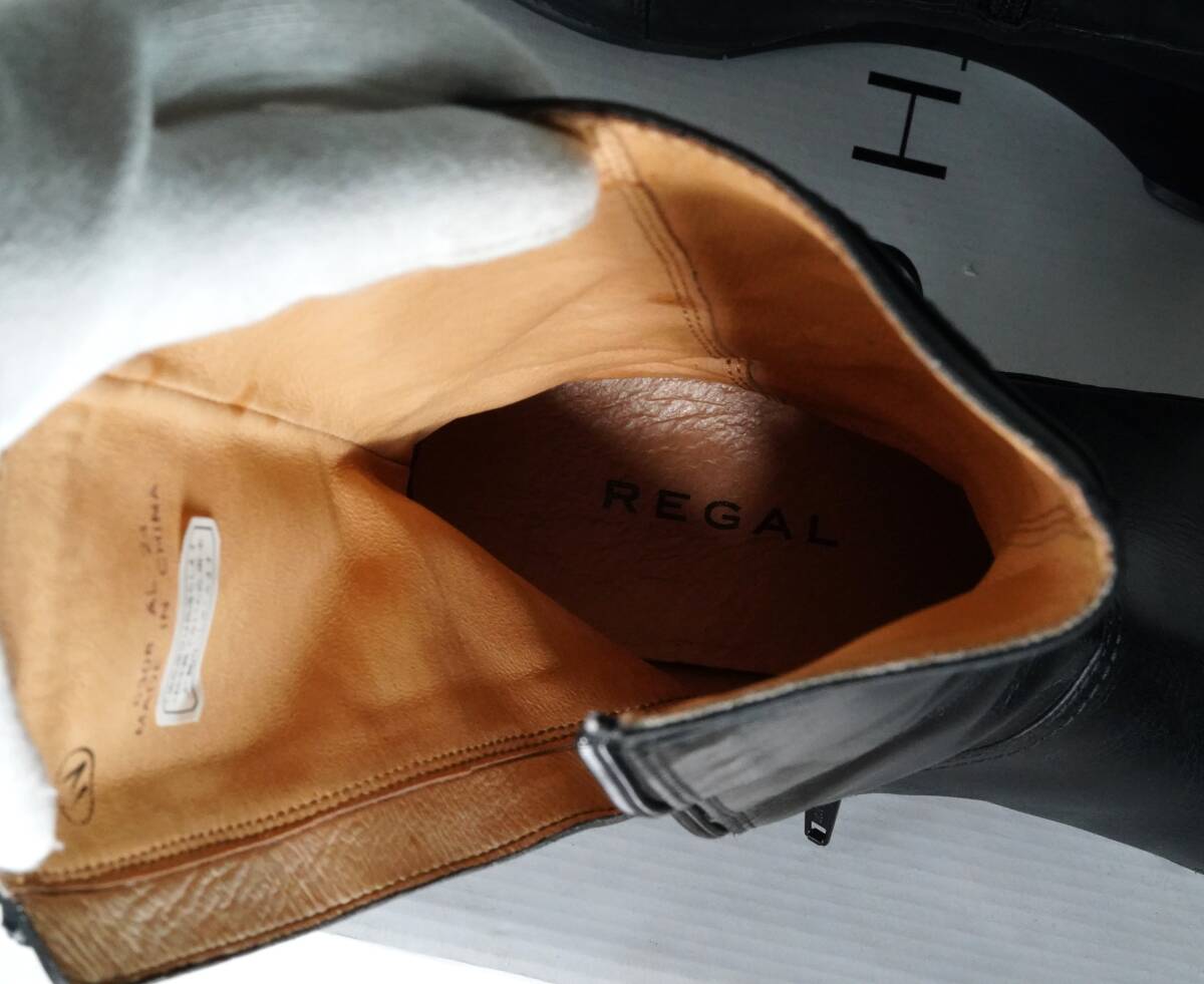 送料無料REGALロングブーツレディース2４cm美品ブラック REGAL リーガル 黒色