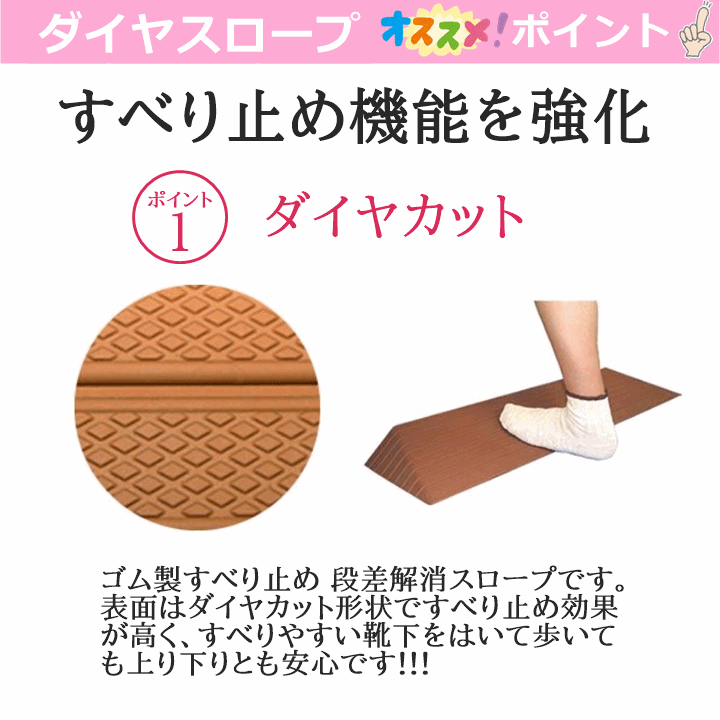 【平日15時まで即日出荷】ダイヤスロープ DS76-55【幅76×高さ5.5cm 室内 段差解消 つまずき防止 転倒防止 日本製 】_画像5