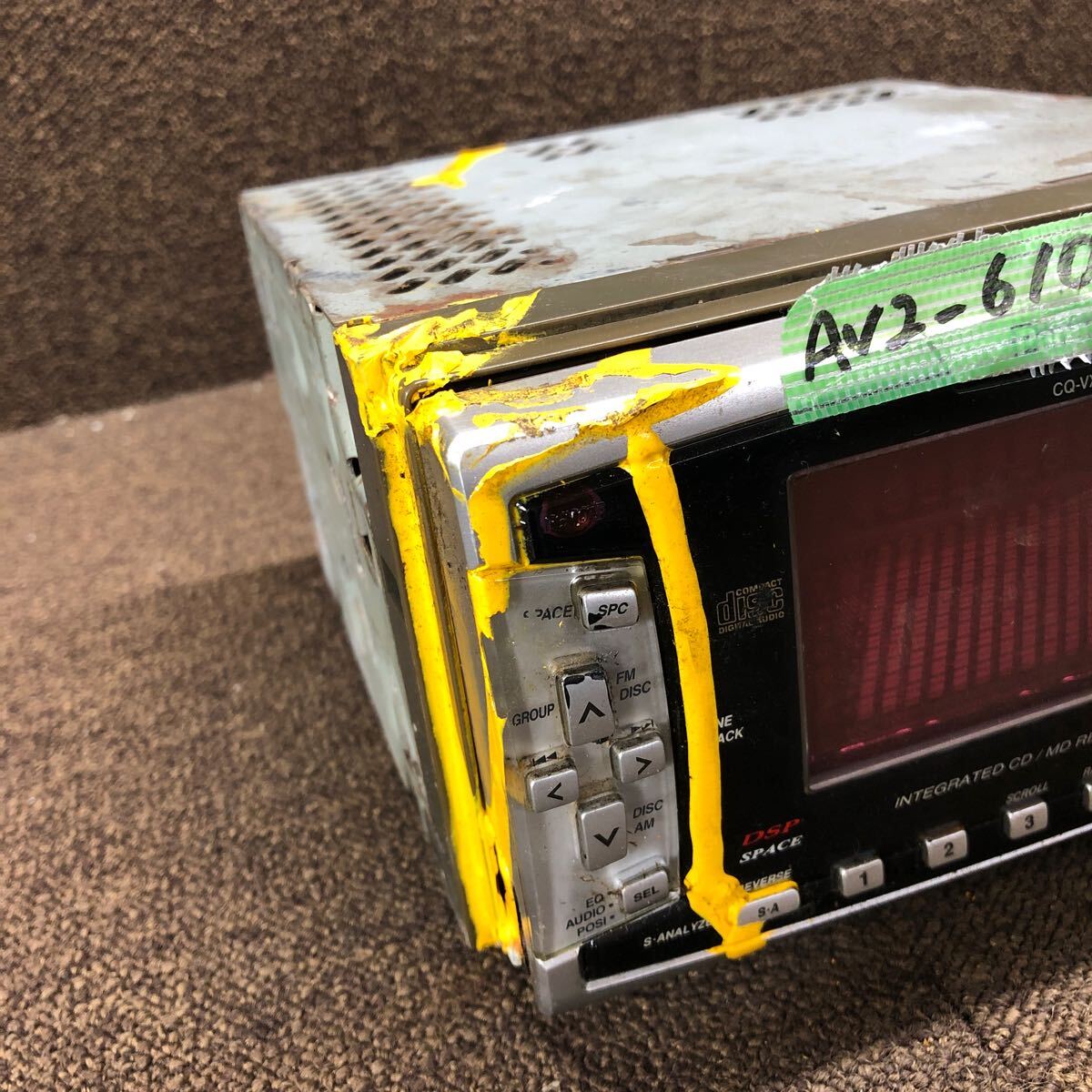 AV2-610 激安 カーステレオ Panasonic CQ-VX3200 CD MD FM/AM オーディオ プレーヤー 通電未確認(rèn) ジャンク