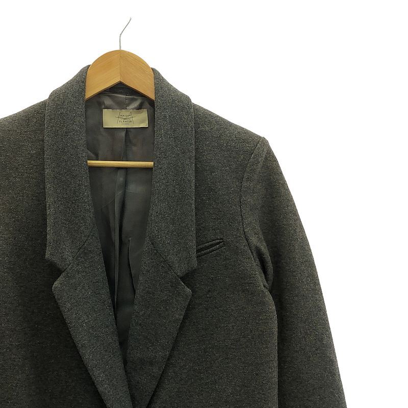 MAISON FLANEUR / メゾンフラネール | ウール チェスターコート | 40 | グレー | レディース_画像2