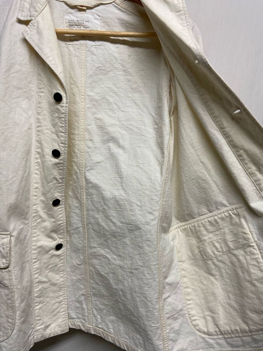 【THE REAL McCOY'S リアルマッコイズ】 MJ14005 U.S.ARMY COOK COTTON JACKET コットンジャケット S アイボリー 無地 レプリカ 2502oki k