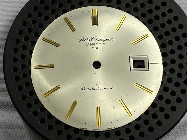 D252 SEIKO CHAMPION Calendar860 セイコーチャンピオン 17石 純正文字盤(pán) 86-292-RO デッドストック品 未使用品 ネコポス送料無(wú)料