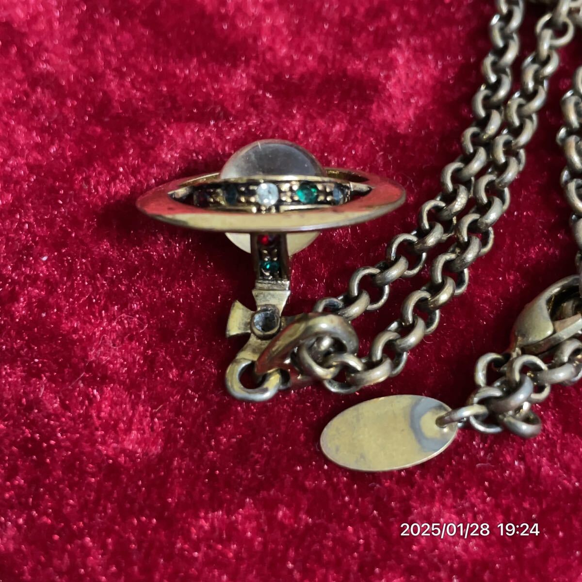 VW Vivienne Westwood o-b 10 знак . стразы Gold цвет подвеска колье аксессуары 