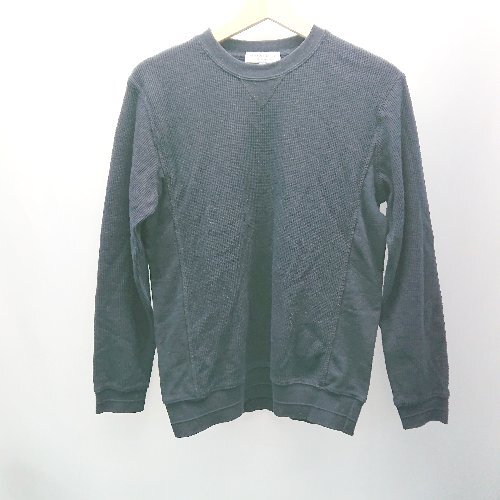 ◇ A day in the life UNITED ARROWS 無(wú)地 リラックス 楽ちん 長(zhǎng)袖 カットソー サイズS ネイビー メンズ レディース E