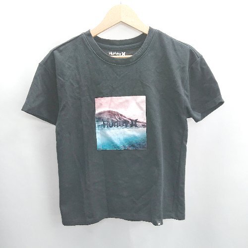 ◇ ⊂Φ Hurley ハーレー ロゴプリント 半袖 Tシャツ サイズXS ブラック メンズ E_画像1