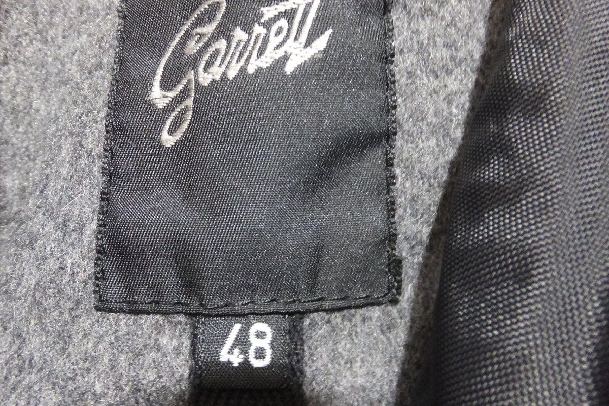 GARRETT ギャレット レザージャケット テーラード ジップ サイズ48 ブラック 黒 アウター メンズ