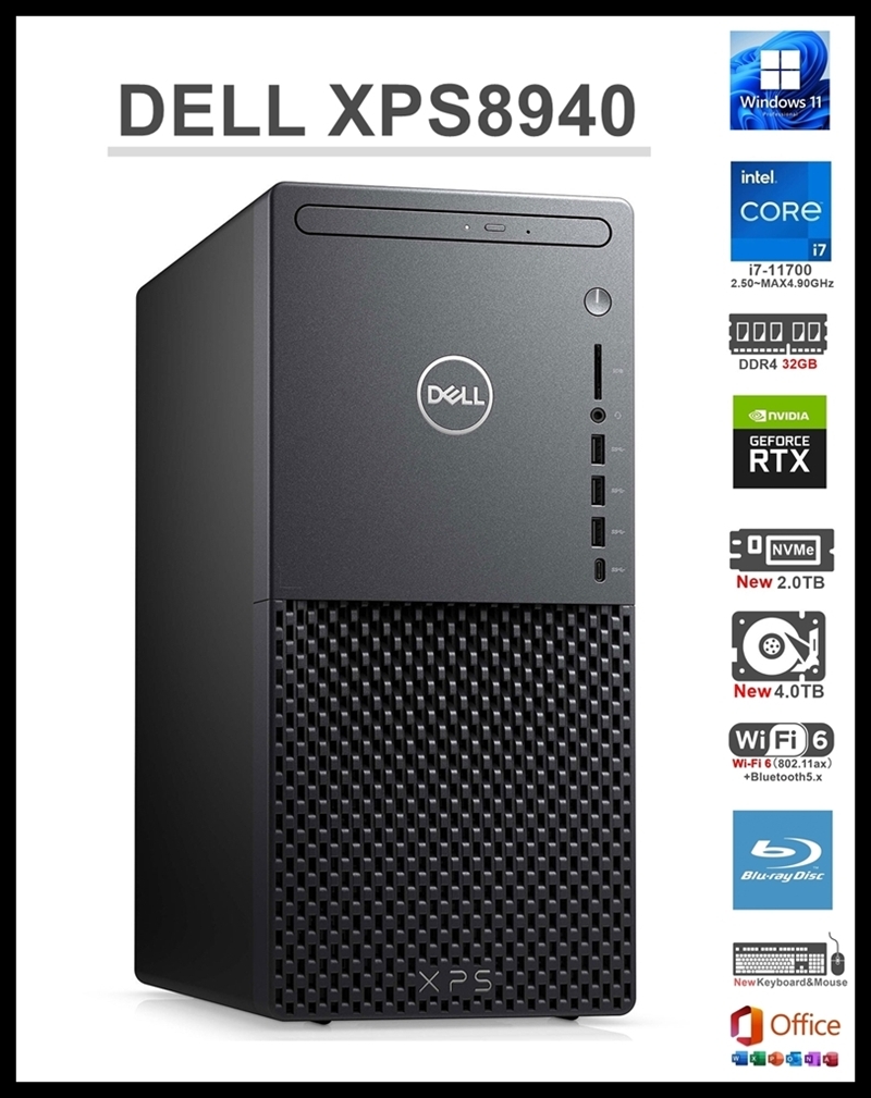 XPS8700 i7 32G SSD/HDD1T Win11/10 ゲーム多用途