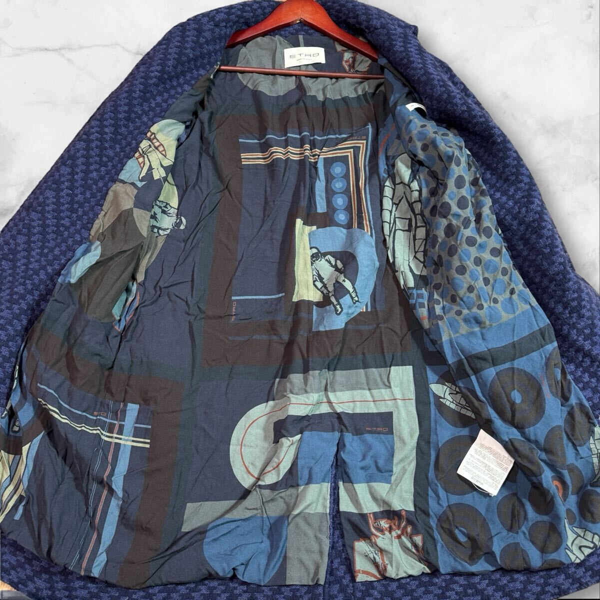 美品!! Lサイズ!! ETRO エトロ ニット チェスターコート ロング 美品!! Lサイズ!! ETRO エトロ ニット チェスターコート ロング