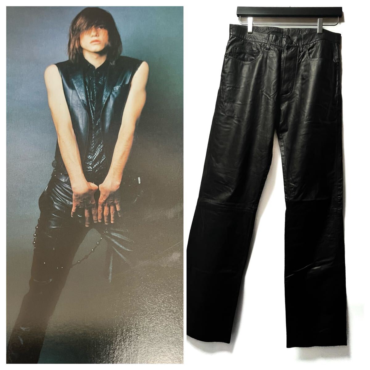 Yahoo!オークション - 04SS DIOR HOMME レザーパンツ 44 Yahoo!オークション - 04SS DIOR HOMME レザーパンツ 44
