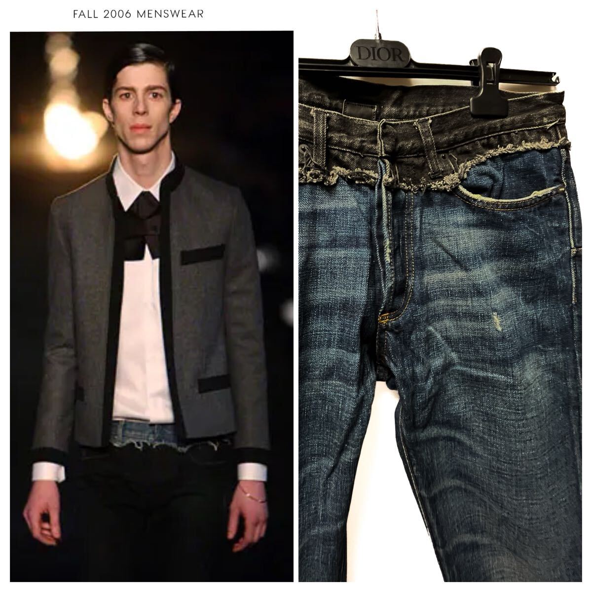06AW DIOR HOMME コンバインデニムパンツ 30 エディスリマン 06AW DIOR HOMME コンバインデニムパンツ 30 エディスリマン