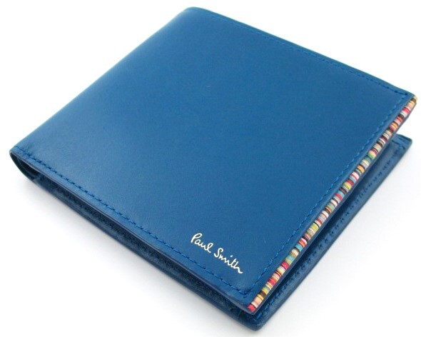 ☆箱無し特価☆未使用展示品箱なし☆ポールスミス 人気マルチポイント 折り財(cái)布 ブルー☆