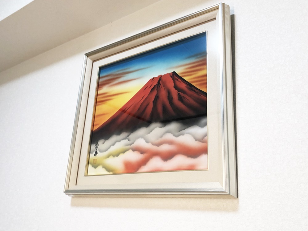 赤富士紫峰 複製画・風景画・富士山印刷物 アート絵画/額装 赤富士紫峰 複製画・風景画・富士山印刷物 アート絵画/額装