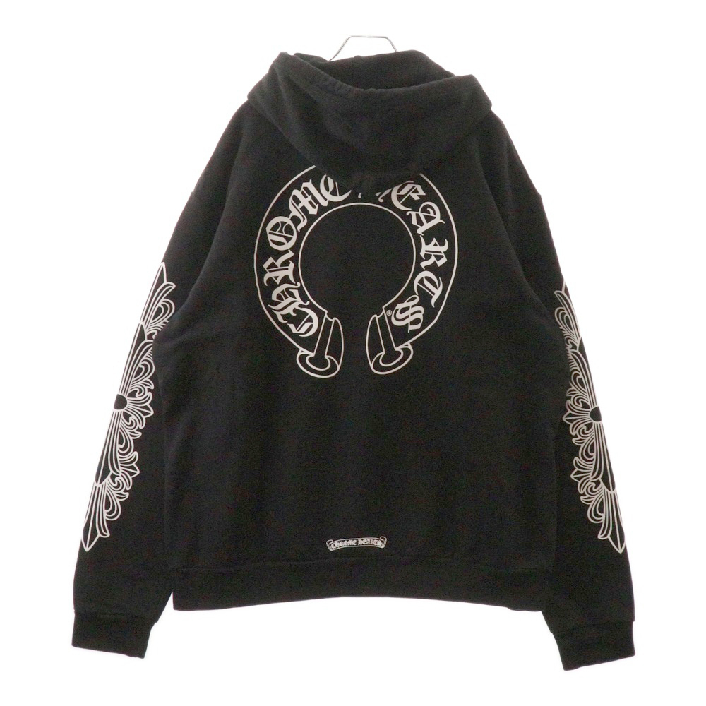 ★Chrome Hearts★CH Horseshoe グリッタープルオーバーフーディ CHROME HEARTS クロムハーツ Horseshoe Pullover Hoodie ホース