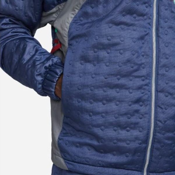 ナイキ L ジョーダン クロット シンセティックフィル ウーブンジャケット パンツ 定価72050円 ネイビー グレー 中綿 JORDAN CLOT 上下_画像4