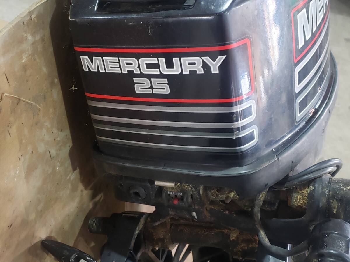 M1282 動作未/現状渡し☆売切☆MERCURY マーキュリー 船外機 25 M1282 動作未/現状渡し☆売切☆MERCURY マーキュリー 船外機 25
