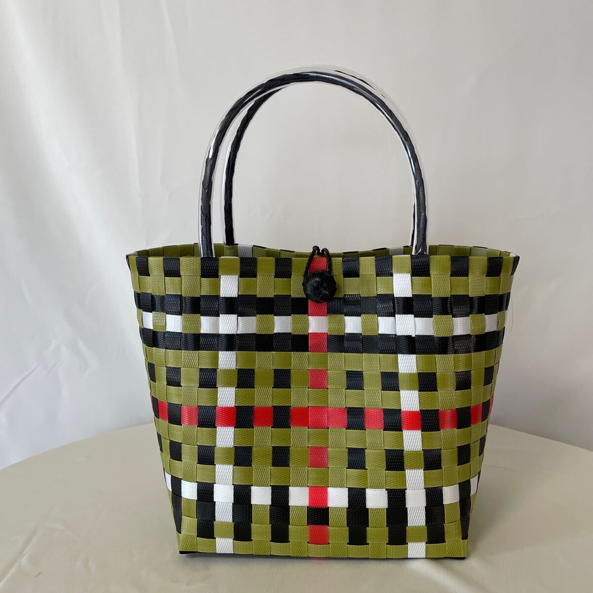 かごバッグ ハンドメイド PPバンドプラかご No25098