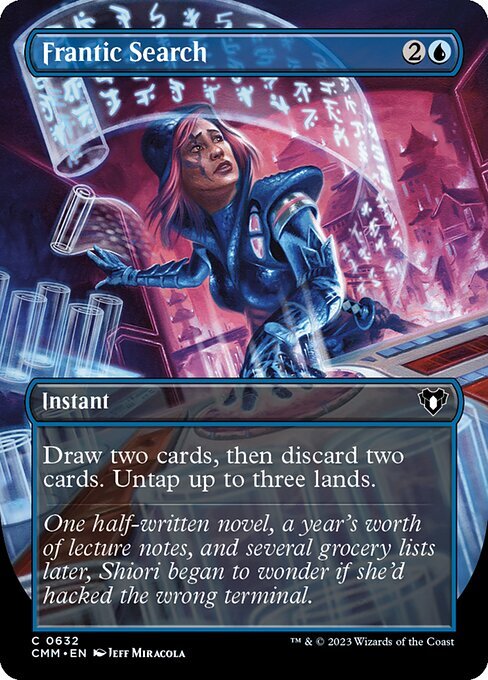 MTG # синий / английская версия # { большой .... ../Frantic Search}* повышение искусство FOIL*. показатель человек тормозные колодки zCMM