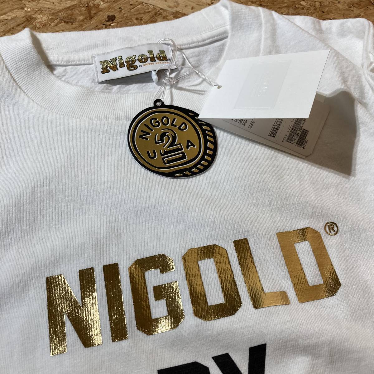 NIGOLD by UNITED ARROWS & SONS 半袖 Tシャツ S コラボ 別注 限定 ユナイテッド アローズ BAPE NIGO UAS_画像3