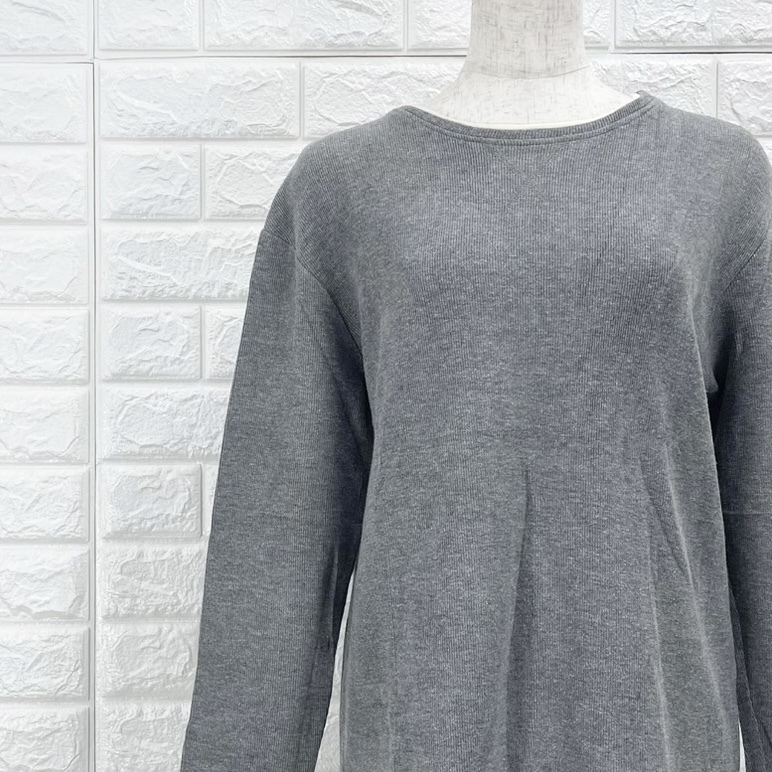 【A3260】ZARA ザラ Tシャツ トップス レディース 長袖 グレー カジュアル シンプル おしゃれ 春秋 Sサイズ_画像1