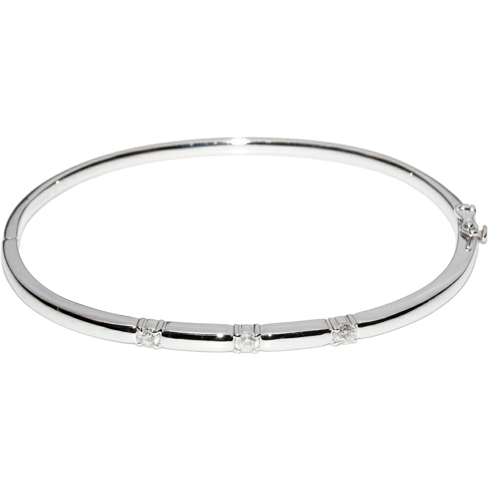 ブレスレット K14WG ダイヤ0.30ct