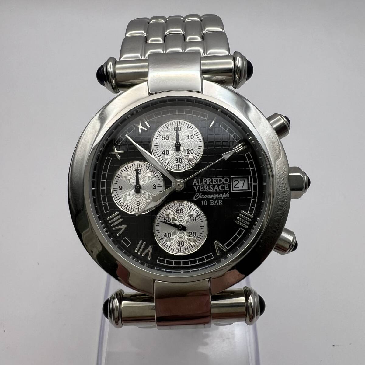 最大10%OFFクーポン アルフレッドヴェルサーチ オークファン(aucfan.com) - の商品情報をアーカイブ公開 クォーツ(ヴェルサーチ)|売買されたオークション情報、Yahoo!オークション(旧ヤフオク!) 時計 VERSACE ALFREDO クロノグラフ V414CH 時計