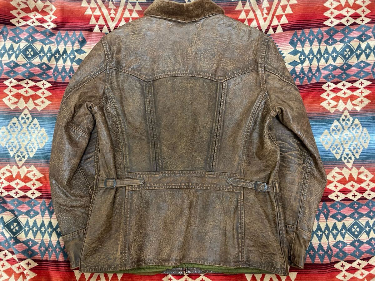 24aw RRL シアリングカラーレザーカーコート 牛革 ジャケット 24aw RRL シアリングカラーレザーカーコート 牛革 ジャケット