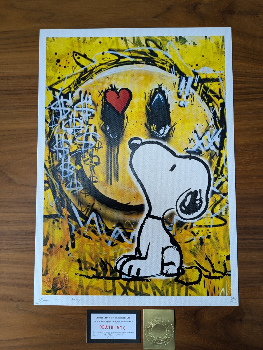 世界限定100枚 DEATH NYC スヌーピー SNOOPY アートポスター 世界限定100枚 DEATH NYC スヌーピー SNOOPY アートポスター