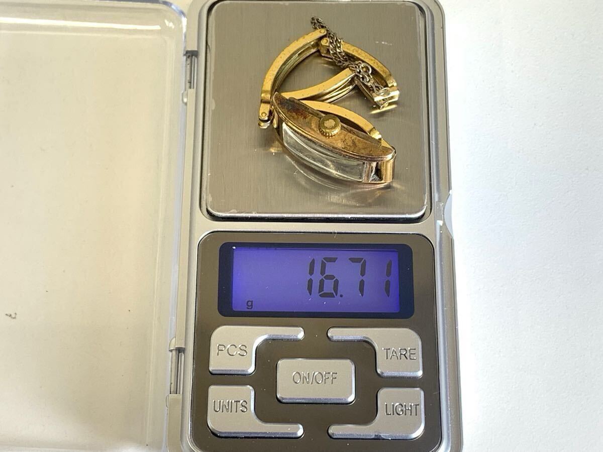 稼働品】DEN-RO デンロ 18K 0.750 金時計 GOLD 16.7g レディース 稼働品】DEN-RO デンロ 18K 0.750 金時計 GOLD 16.7g レディース