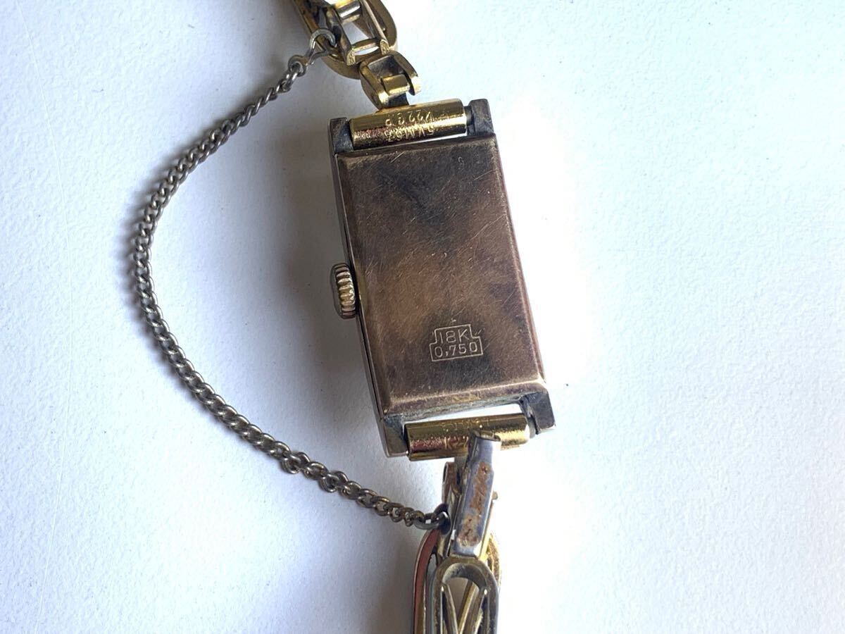 稼働品】DEN-RO デンロ 18K 0.750 金時計 GOLD 16.7g レディース 稼働品】DEN-RO デンロ 18K 0.750 金時計 GOLD 16.7g レディース