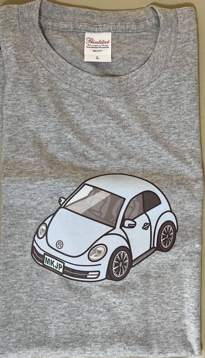 フォルクスワーゲン ビートル Tシャツ(グレー) サイズL(＊＊＊＊)ご希望の1著