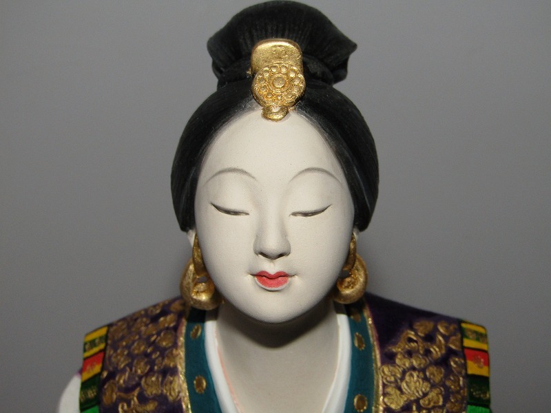 bc03-5945[VOX] 無形文化財保持者 川崎幸子 素焼き手彩色 博多