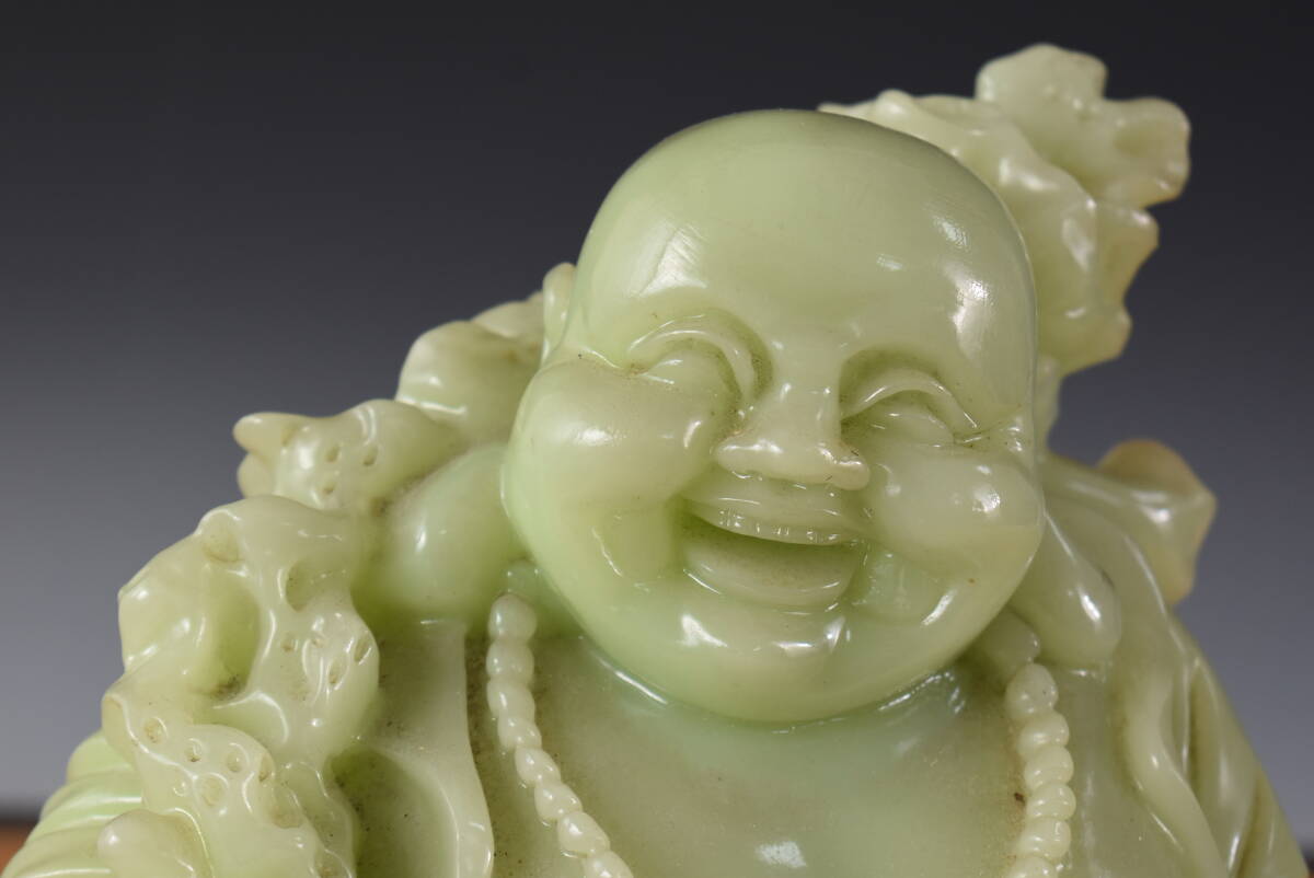 翡翠 布袋様 七福神 置物 縁起物 商売盛 天然石 彫刻 美術 翡翠 布袋様 七福神 置物 縁起物 商売盛 天然石 彫刻 美術