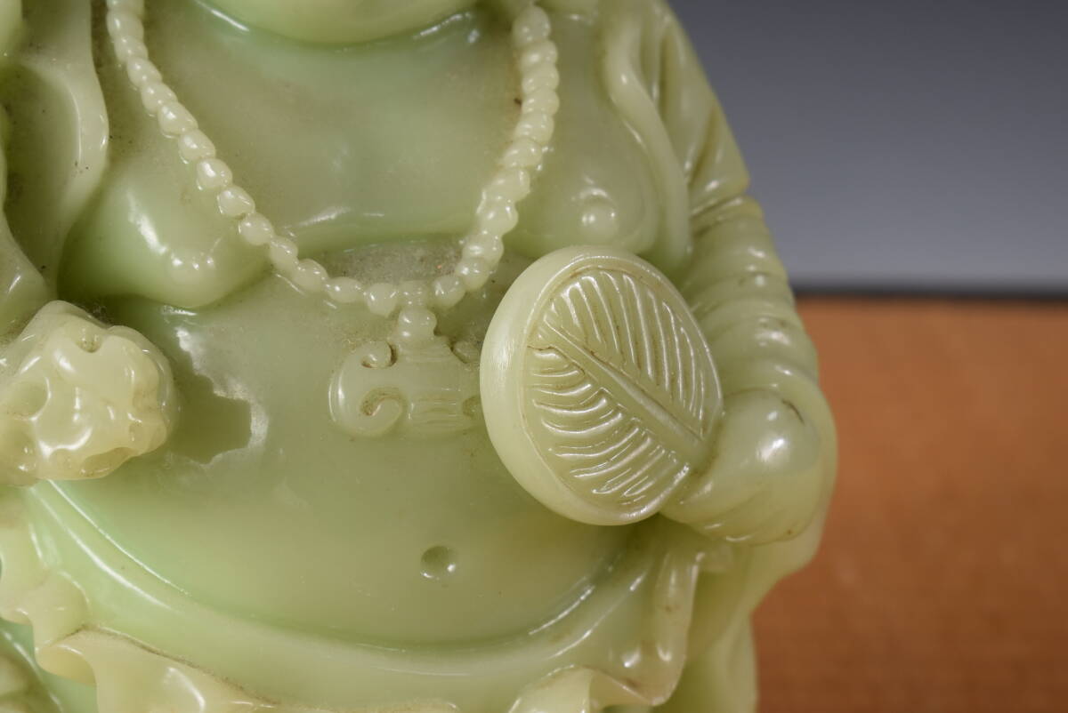 翡翠 布袋様 七福神 置物 縁起物 商売盛 天然石 彫刻 美術 翡翠 布袋様 七福神 置物 縁起物 商売盛 天然石 彫刻 美術